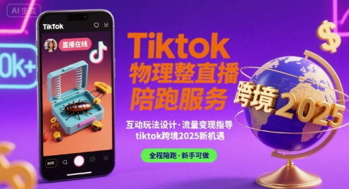Tiktok物理整蛊直播陪跑服务-tiktok跨境2025-北风网赚