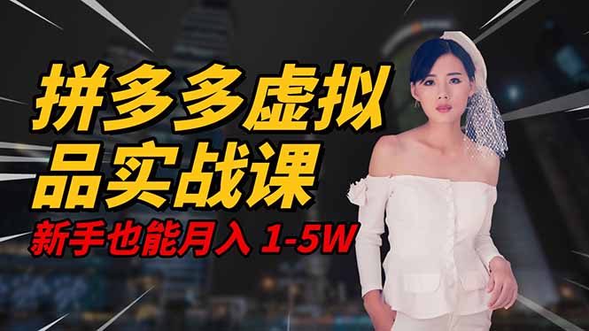 2025 拼多多虚拟品系统实战课，轻资产项目，可矩阵开工作室，新手也能…-北风网赚