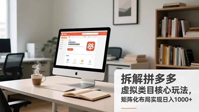 拆解拼多多虚拟类目核心玩法，矩阵化布局实现日入1000+-北风网赚