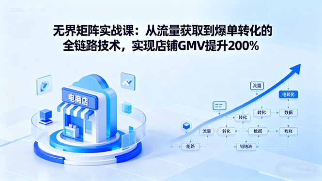 无界矩阵实战课：从流量获取到爆单转化的全链路技术，实现店铺GMV提升200%-北风网赚