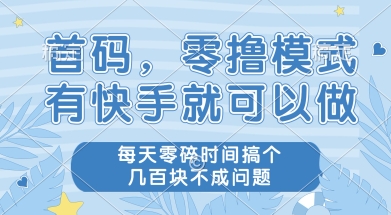首码零撸项目,有快手就可以做,每天业务时间搞个几张不是问题【揭秘】-北风网赚