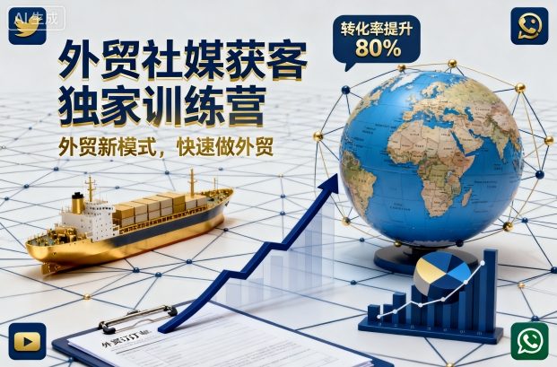 外贸社媒获客独家训练营，外贸新模式，快速做外贸-北风网赚