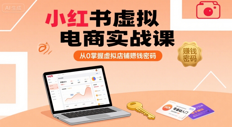小红书虚拟电商实战课，从0掌握虚拟店铺賺钱密码(更新)-北风网赚