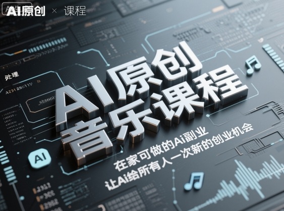 AI原创音乐课程,在家可做的Ai副业,让Ai给所有人一次新的创业机会-北风网赚