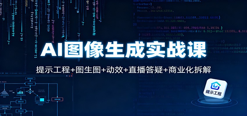 AI图像生成实战课:提示工程+图生图+动效+直播答疑+商业化拆解-北风网赚