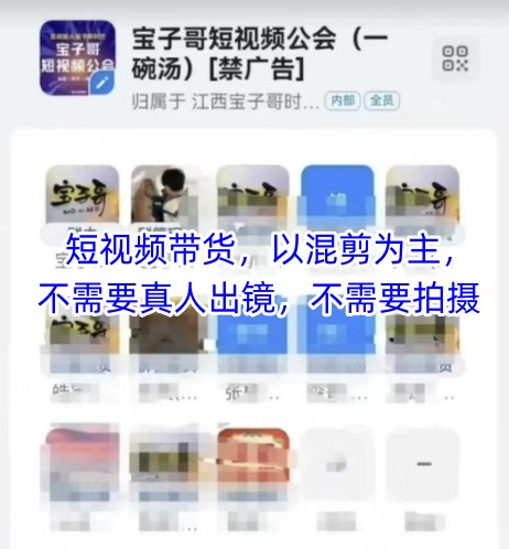 宝子哥头部团队短视频带货,以混剪为主,不需要真人出镜,不需要拍摄【更新6月】-北风网赚