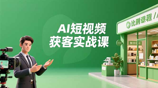 AI短视频获客实战课，数字人创作、实体行业应用、精准引流，30天获取客源月入6万+-北风网赚
