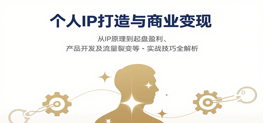个人IP打造与商业变现,从IP原理到起盘盈利、产品开发及流量裂变等实战技巧全解析-北风网赚