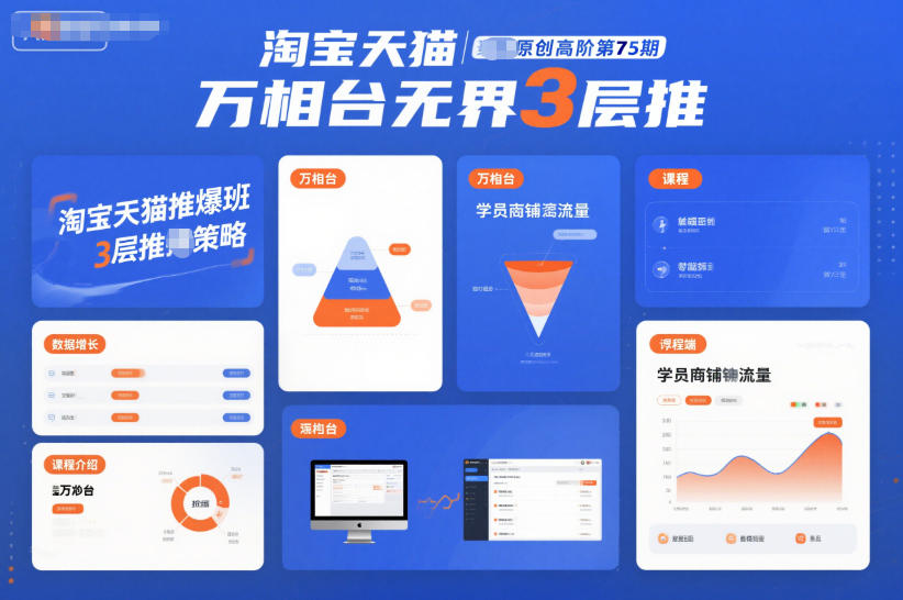 淘宝天猫推爆班原创高阶第75期，万相台无界3层推-北风网赚