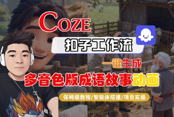 Coze扣子智能体工作流一键生成“多音色版成语故事“动画，全流程保姆级教学-北风网赚