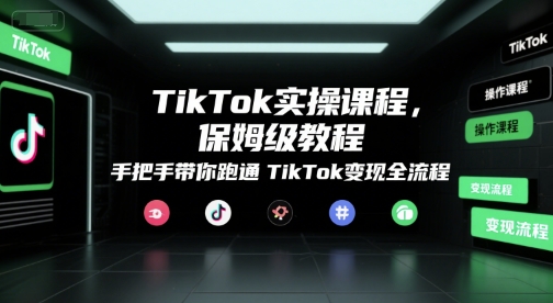 TikTok实操课程,保姆级教程,手把手带你跑通TikTok变现全流程-北风网赚