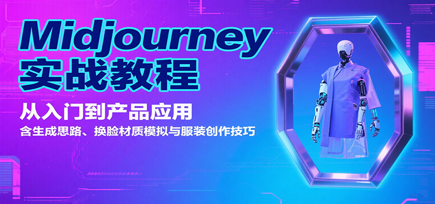 Midjourney实战教程:从入门到产品应用,含生成思路、换脸材质模拟与服装创作技巧-北风网赚
