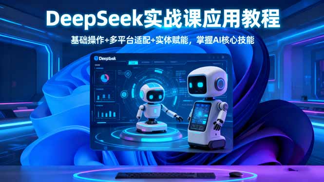 DeepSeek实战课应用教程、基础操作+多平台适配+实体赋能,掌握AI核心技能-北风网赚