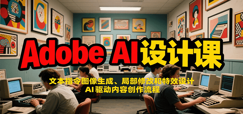 Adobe AI设计课：文本指令图像生成、局部修改和特效设计，AI驱动内容创作流程-北风网赚