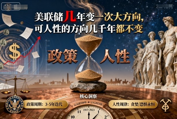 付费文章:美联储几年变一次大方向,可人性的方向几千年都不变-北风网赚