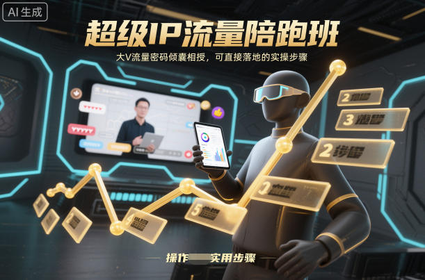 超级IP流量陪跑班,大V流量密码倾囊相授,可直接落地的实操步骤-北风网赚